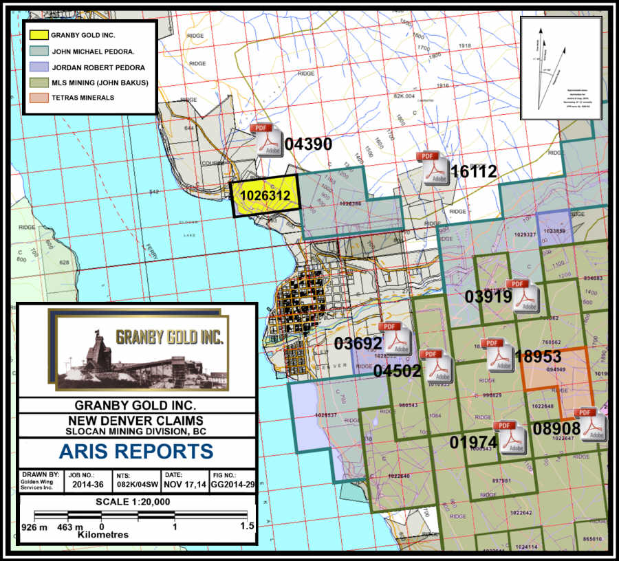 New Denver/Slocan Lake Area Claims ARIS Reports